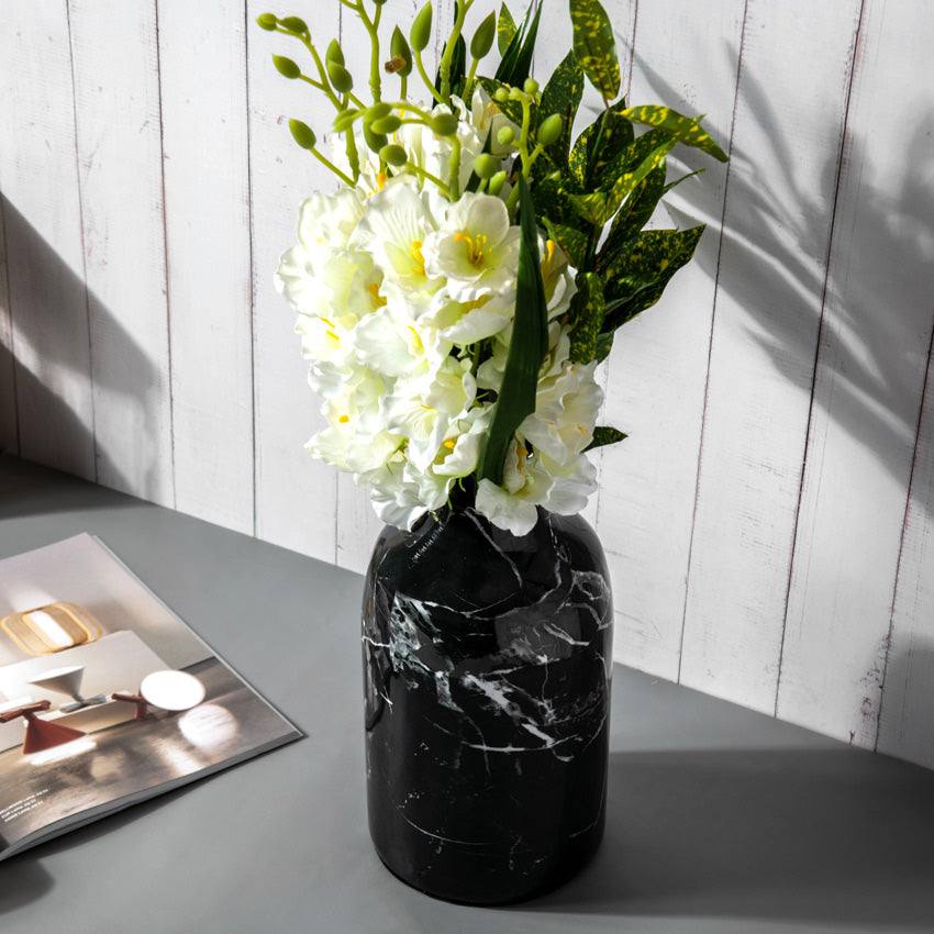 Alina Vase Medium - Black Marble - Image 4