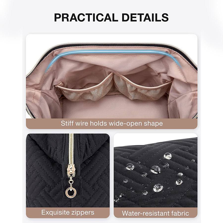 Travel Makeup Bag - Cross Black - Image 4
