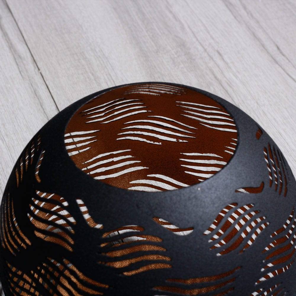 Carved Candle Holder Medium - Black Gold - Image 6