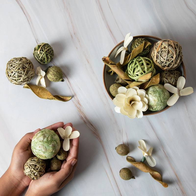 Decorative Vase Filler Balls - Assorted Green - Image 3
