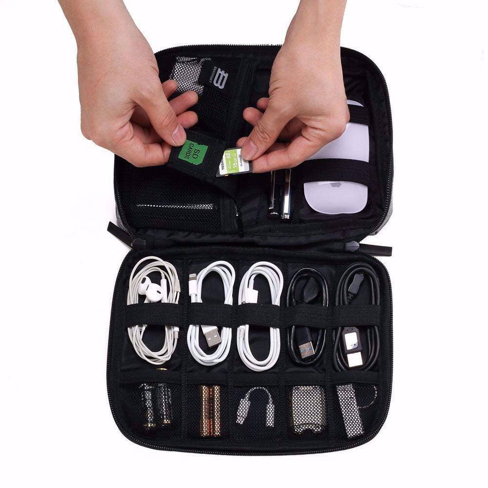 Electronics Organiser, Small - Heather Black - Image 11