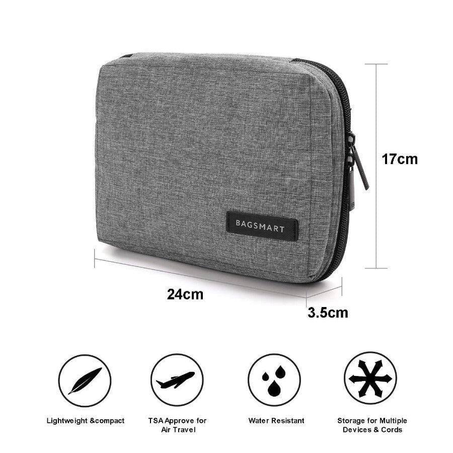 Electronics Organiser, Small - Heather Grey - Image 9