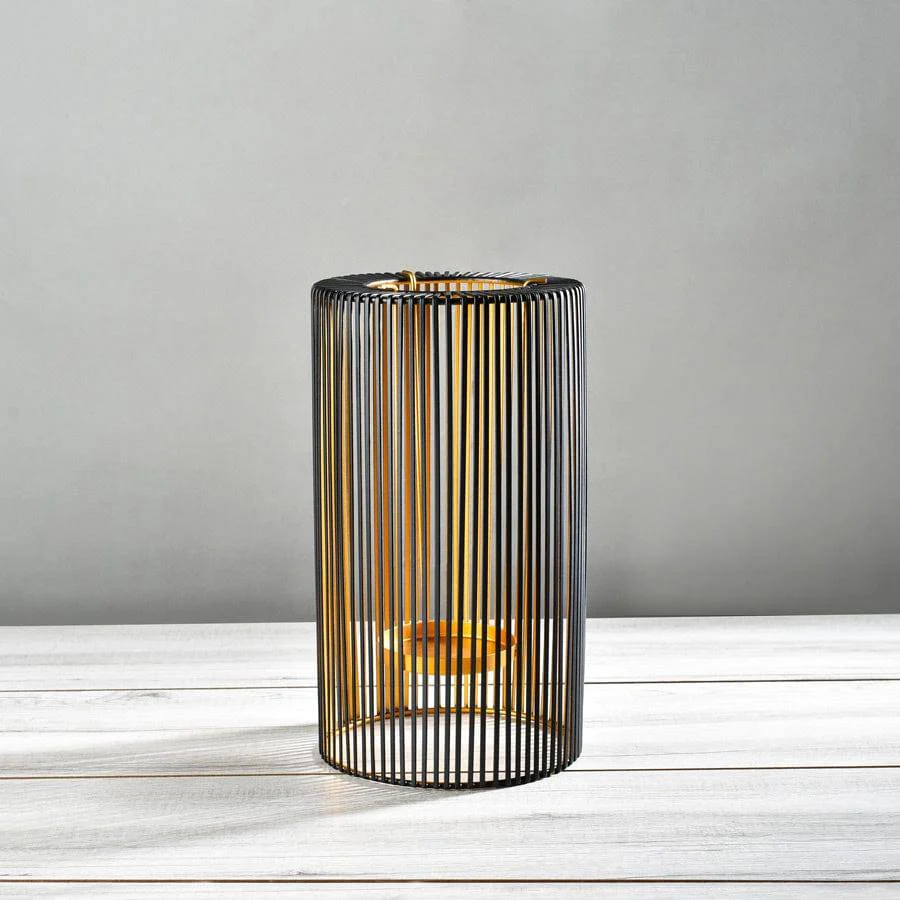 Lines Candle Holder Large - Black Gold - Image 4