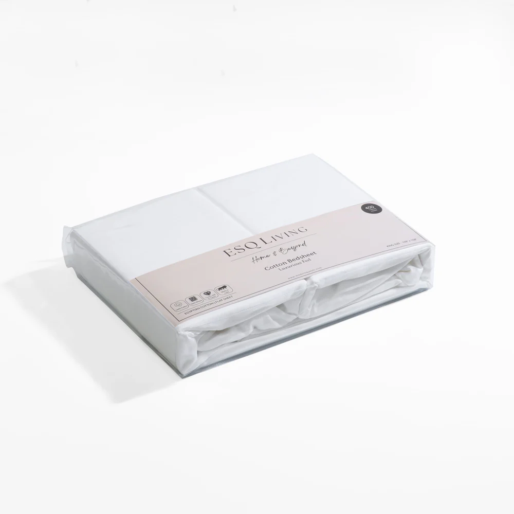 Maison Stripes King Size Cotton Bedsheet Set - Ivory - Image 4