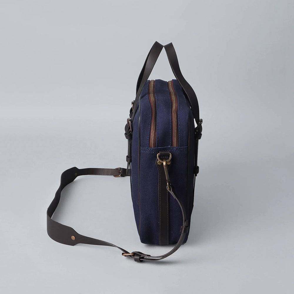 Miami Canvas Medium Briefcase - Navy - Image 8