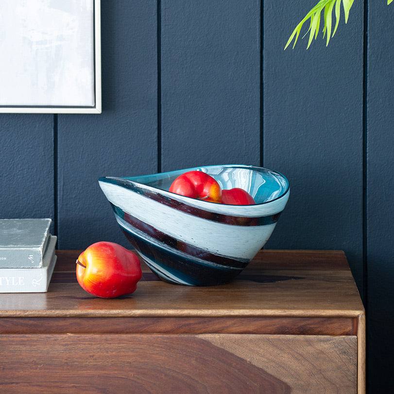 Sandstorm Decorative Bowl Large - Blue Grey - Image 4
