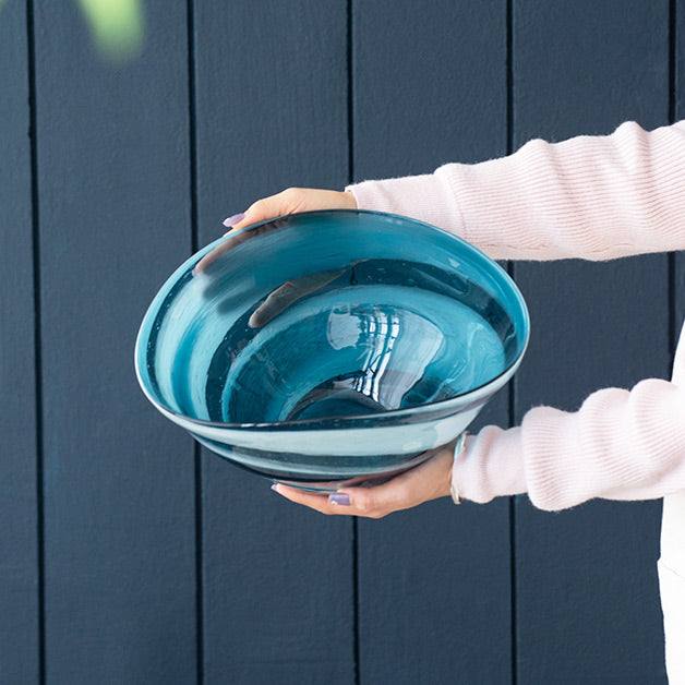 Sandstorm Decorative Bowl Large - Blue Grey - Image 8