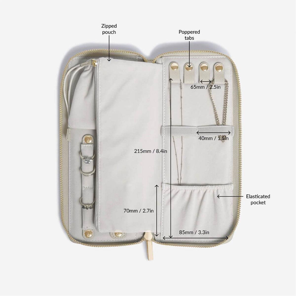 Travel Jewellery Roll Medium - Oatmeal - Image 7